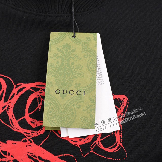 Gucci古奇專櫃古馳2023FW新款印花圓領衛衣 男女同款 tzy3067